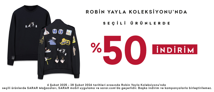 Robin Yayla Koleksiyonunda %50 İndirim
